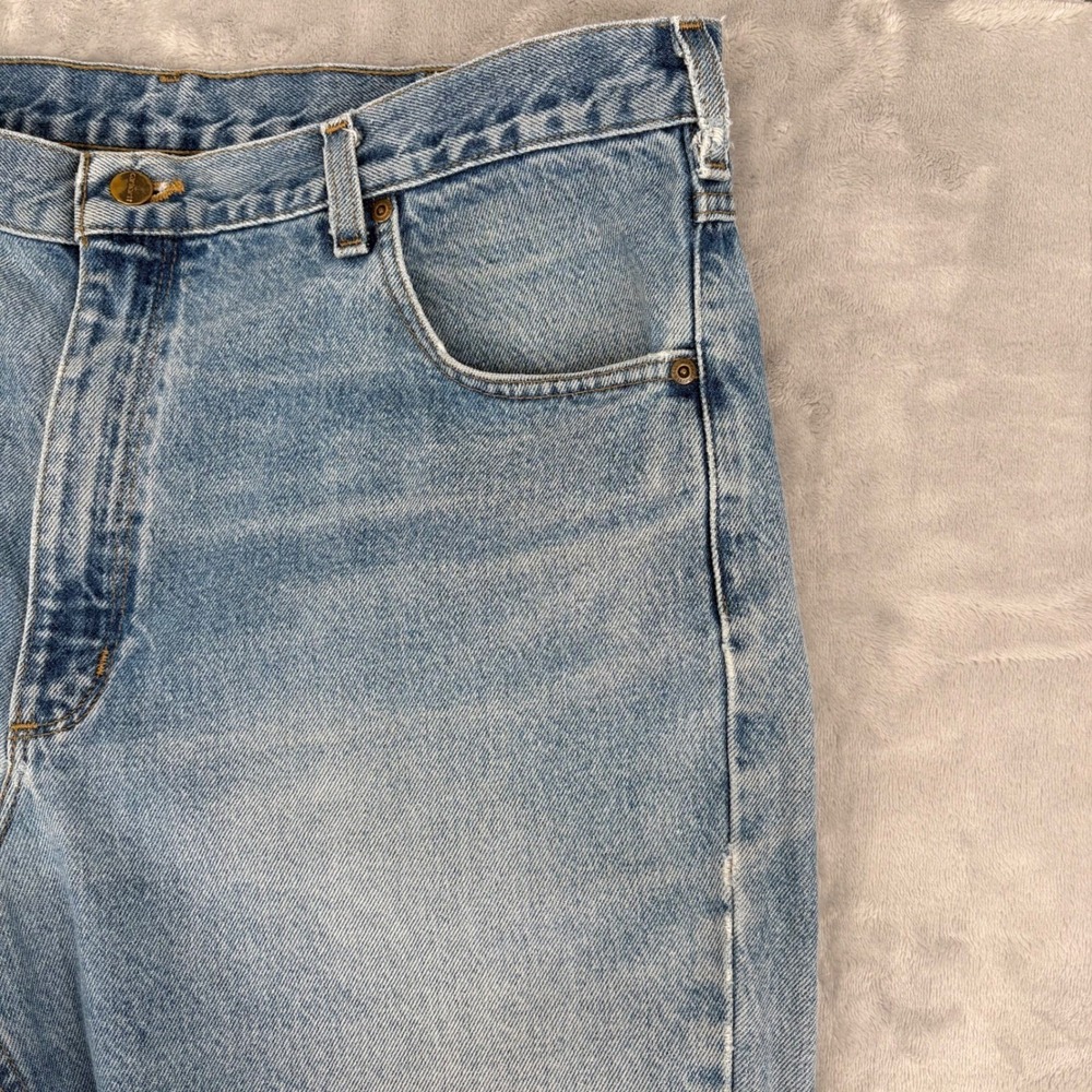 Carhartt Jeans Mens 40x30 (Fits 37x28.5) Blue Traditional Fit Straight Leg Work - Picture 9 of 15